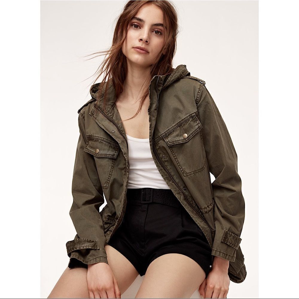 Aritzia Olive Green Utility Jacket
